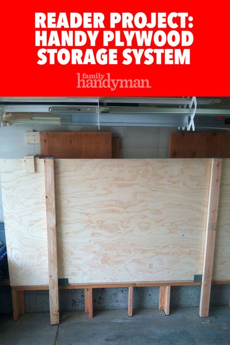 Diy Plywood Storage, Plywood Storage Ideas, Plywood Organizer, Barn Organization, Plywood Diy, Plywood Storage, Sheet Storage, Lumber Storage, Wood Holder