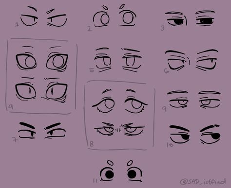 Drawing Face Expressions, Eye Drawing Tutorials, Drawing Expressions, 캐릭터 드로잉, Anime Eye Drawing, Anime Drawings Tutorials, Art Tutorials Drawing, Sketchbook Art Inspiration, Drawing Base