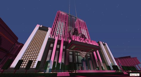 White Gold Casino in Minecraft MayorTW by dannylai05 on DeviantArt Minecraft Club Ideas, Minecraft Casino, Minecraft Club, Minecraft Creative Ideas, Minecraft Cyberpunk, Have A Nice Vacation, Minecraft Decoration Ideas, Minecraft Skyscraper, Minecraft Modern City