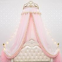 Girls Princess Room, Crown Bed Canopy, Princess Canopy Bed, Girls Princess Bedroom, Princess Canopy, Bed Crown Canopy, Girl Bed, Romantic Princess, Bed Crown