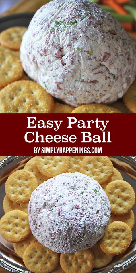 Chip Beef Cheeseball, Ham And Cheese Ball Recipe, Party Cheese Ball, Cheese Ball Recipes Easy, Cream Cheese Ball, Dried Beef, Chipped Beef, Easy Cheese, Dip Recipes Easy