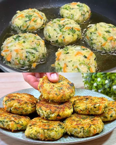 Zucchini and Potato Patties Recipe - Greenku Recipes Zucchini Patties Recipes, Gravel Patios, Zucchini Patties, Potato Patties, Grated Potato, Diet Recipes Easy, Fritter Recipes, Mediterranean Diet Recipes, Zucchini Recipes