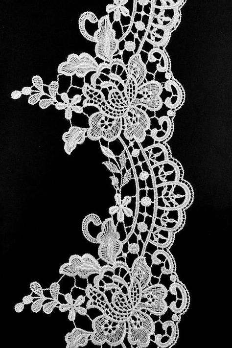 We offer super cool and beautiful designs for hand embroidery and not only.... Lace Fabric Pattern, Lace Pattern Design, Vintage Lace Blouses, Lace Drawing, White Lace Fabric, Trim Design, Lace Art, Bridal Lace Fabric, Satin Tulle