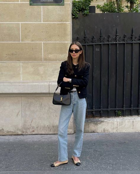 Ballet Flats Outfit, Fall Transition Outfits, Flats Outfit, Transition Outfits, Paris Outfits, Denim Trends, 가을 패션, Business Casual Outfits, Casual Style Outfits