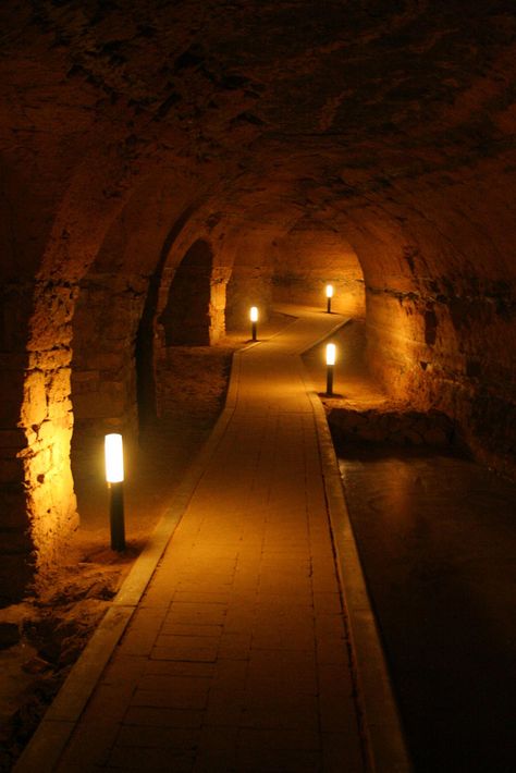 Underground city.  Camerano, Italy.   http://www.weirditaly.com/home/news/camerano-labyrinthic-dungeons Carcosa City, Underground City Art, Underground Fortress, Underground Castle, Underground Village, Underground Cavern, Cave Castle, Ancient Underground City, Underground Lair