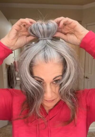 Grey Hair, Knot, Hairstyles, Grey, Hair