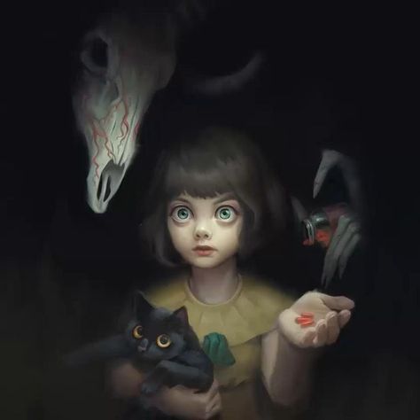 Fran Bow, Bow Art, Little Misfortune, 다크 판타지, Arte Obscura, Art Et Illustration, Creepy Art, Naha, Arte Fantasy