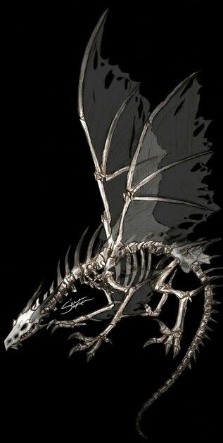 Dragon Bones Art, Skull Dragon Art, Bone Dragon Art, Undead Dragon Tattoo, Skeleton Creature Art, Skeletal Dragon Tattoo, Skeleton Dragon Art, Dragon Bones Tattoo, Dragon Skeleton Drawing