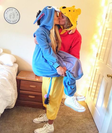 Couple Halloween Costumes Onsie, Matching Onsies Couple Halloween, Onsie Couples Costumes, Couples Onesies Halloween, Matching Onsies Couple, Matching Onesies For Couples, Couples Onesies, Halloween Costume Onesie, Savannah Labrant