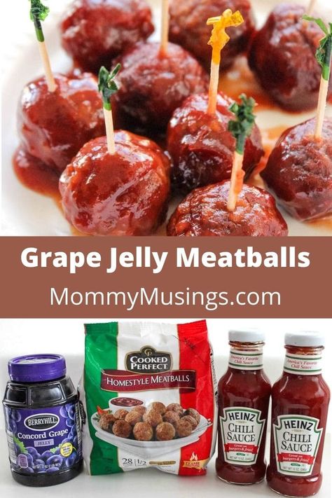 Party Meatballs Slow Cooker Meatballs Grape Jelly, Party Food Meatballs, Jelly Meatball Recipe, Grape Jelly Meatballs Recipe, Party Meatballs, Jelly Meatballs, Grape Jelly Meatballs, Appetizer Meatballs, Meatball Recipes Easy