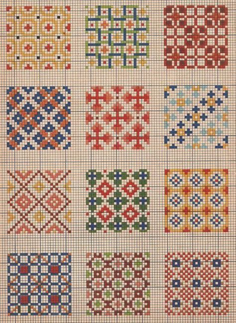 فن النسيج, Cross Stitch Cushion, Cross Stitch Geometric, Tapestry Crochet Patterns, Pola Kristik, Pola Sulam, Cross Stitch Borders, Pixel Pattern, Crochet Tapestry