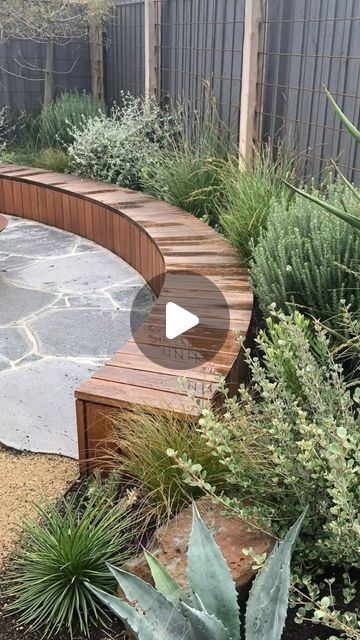 InStyle Gardens on Instagram: "Would’ve loved to have taken more photos of how we built this beautiful bench seat designed by @phillip_withers , but we built it 6 years ago before phones were around  #landscaping #geelong #torquay #landscapedesign #landscapeconstruction #benchseat #curvedbenchseat #timber #landscapearchitecture #landscapearchitect #hardscaping" Built In Garden Seating Ideas, Built In Garden Seating, Bench Around Trees, Timber Bench Seat, Fire Pit Bench, Built In Bench Seating, Outdoor Stone Fireplaces, Garden Bench Seating, Outdoor Bench Seating