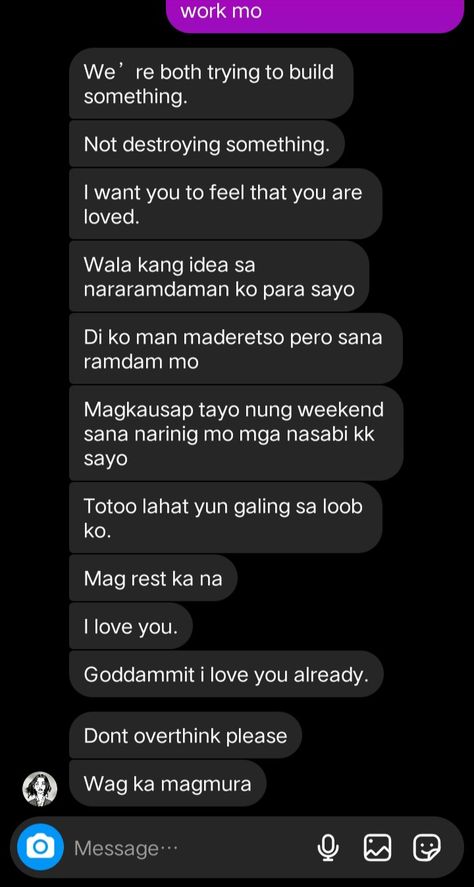 Featured Photos Facebook Aesthetic Ideas Black, Sweet Convo Messenger Tagalog, Convo With Boyfriend, Lambing Message, Convo Text Aesthetic, Cute Texts For Her, Do Good Quotes, Cute Messages For Him, Cute Couple Text Messages