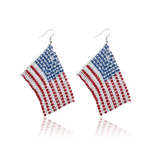 Flag Earrings, Pom Pom Girl, Earring Designs, Metal Stars, Estilo Punk, Fish Hook Earrings, Watches Women Fashion, Hanging Earrings, Business Gifts