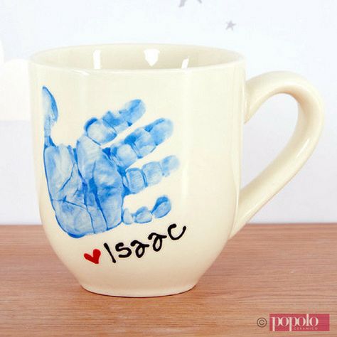 Handprint Mugs Diy, Handprint Mug Diy Mother's Day, Mothers Day Mugs Diy Kids, Mother’s Day Mugs Craft, Hand Print Mug Diy, Handprint Coffee Mug Diy Christmas, Fathers Day Coffee Mug Diy Kids, Hand Print Coffee Cup Diy, Ceramic Handprint Ideas