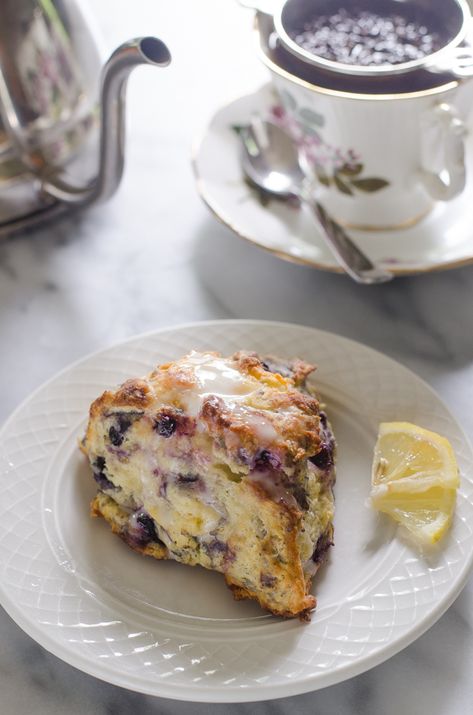 Blueberry Scones with Greek Yogurt and Lemon - Buttered Side Up Greek Yogurt Scones, Yogurt Scones Recipe, Yogurt Scones, Greek Yogurt Blueberry, Summer Tea Party, Blueberry Scone, Best Scone Recipe, Blueberry Scones Recipe, Baking Scones