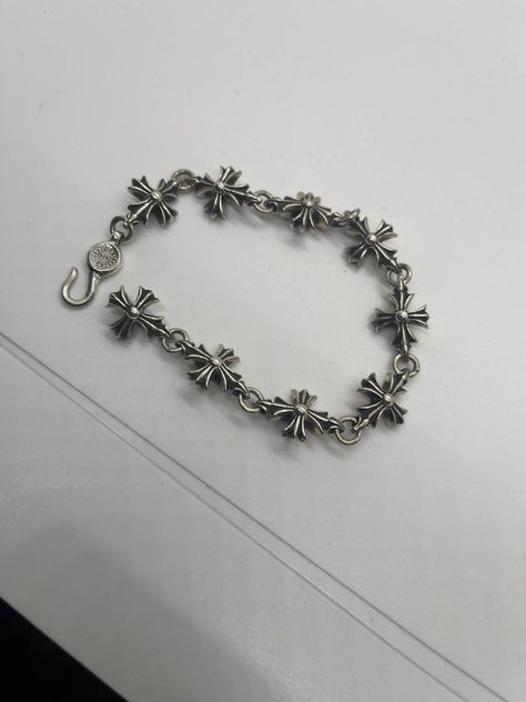 Chrome Hearts Jewelry, Grunge Aesthetics, Unique Nail Art, Streetwear Jewelry, Edgy Jewelry, Heart Accessories, Hook Bracelet, Star Cross, Aesthetic Inspiration