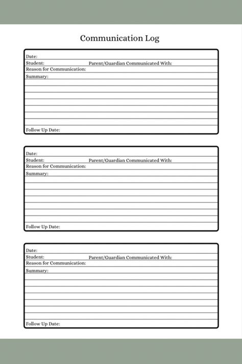 Teacher Communication Log, Behavior Board, Parent Communication Log, Teacher Communication, Parent Teacher Communication, Communication Log, Teacher Lesson Planner, Parent Teacher, Parent Communication