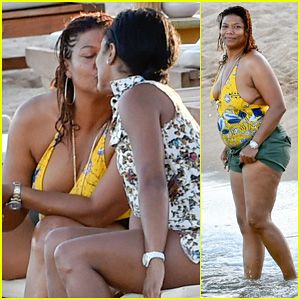 Queen Latifah Shares Kiss with Girlfriend During Romantic Italian Vacation Queen Latifah 90s Fashion, Queen Latifah Girlfriend, Queen Latifah 90s, Queen Latifah Style, Hgh Injections, Queen Latifa, Jeanette Jenkins, Androgynous People, Romantic Italian