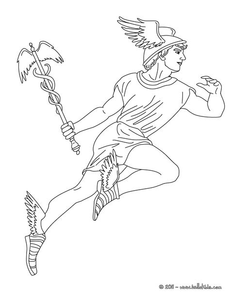 HERMES the Greek god of herds coloring page Hermes Mythology, Hermes Tattoo, Greek Mythology Gods, Greek Mythology Tattoos, Greek Pottery, Mythology Tattoos, Greek Mythology Art, Mythology Art, Greek Art