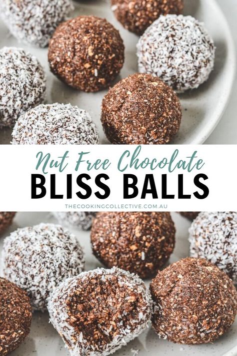 Healthy Snack Balls, Healthy Balls, Energy Balls Healthy, Snack Balls, Snack Bites, Chocolate Oats, Bliss Balls, Chocolate Nuts, Free Snacks