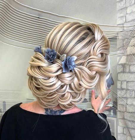 Elaborate Updo Long Hair, New Bridal Hairstyle, Bride Hair Vine, Beautiful Wedding Hair, Competition Hair, Beauty Hair Color, Mother Of The Bride Hair, Elegant Wedding Hair, Glamorous Hair