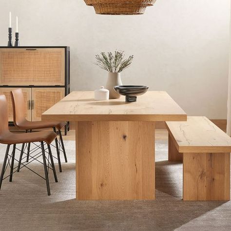 Dining Room Decorating, Modern Contemporary Dining, Dining Table Light, Contemporary Dining Table, Rectangle Dining Table, Furniture Trends, Design Principles, Contemporary Dining, Oak Dining Table