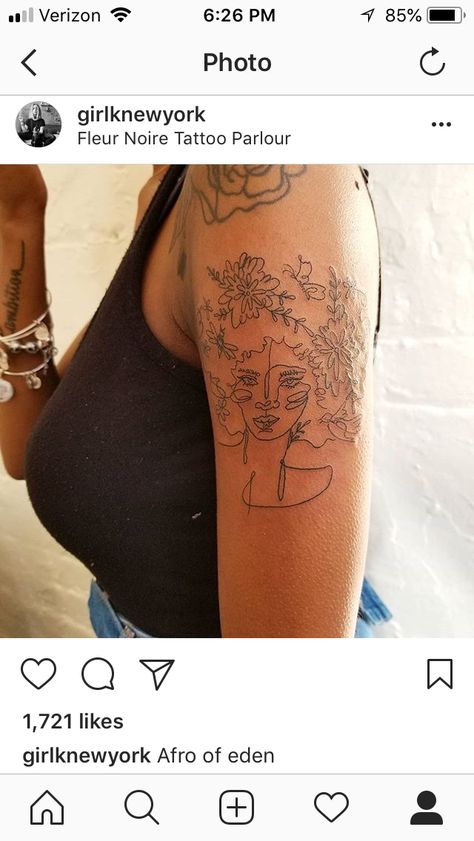 Dragon Tattoo With Flowers, Afro Tattoo, Funky Tattoos, Finger Tattoo Designs, Gemini Tattoo, Black Girls With Tattoos, Red Ink Tattoos, Dope Tattoos For Women, Line Art Tattoos