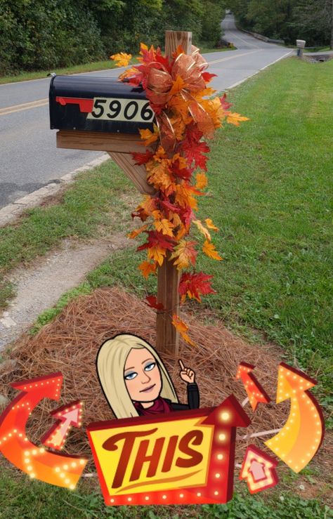 Mail Box Fall Decorating Ideas, Fall Decor Brick Mailbox Ideas, Diy Fall Mailbox Decorations, Fall Decorated Mailboxes, Fall Decor Mailbox Ideas, Fall Mailbox Decor With Corn Stalks, Decorating Mailbox For Fall, Mailbox Fall Decor, Fall Mailbox Decorating Ideas Mail Boxes