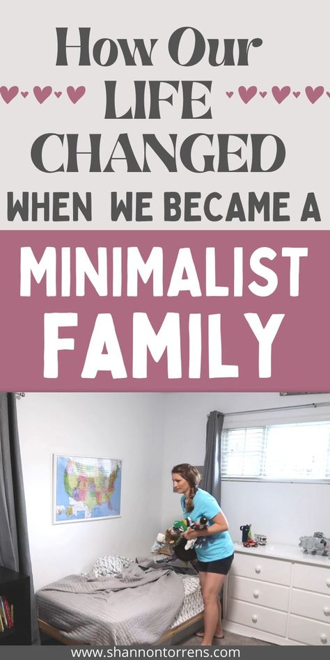 How Our Lives Changed When we Became a MINIMALIST FAMILY Minimal Family Home, Simple Family Room, Minimalist Family Room, Minimalist Tips Simple Living, How To Start Minimalist Living, The Minimal Mom, Minimalist Family Home, Family Minimalism, Become A Minimalist