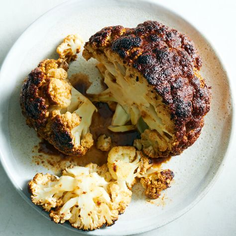 Jerk Cauliflower, Garlic Recipe, Whole Roasted Cauliflower, Yogurt Recipe, Cauliflower Recipe, Jerk Seasoning, Scotch Bonnet, Nyt Cooking, Cooking Guide