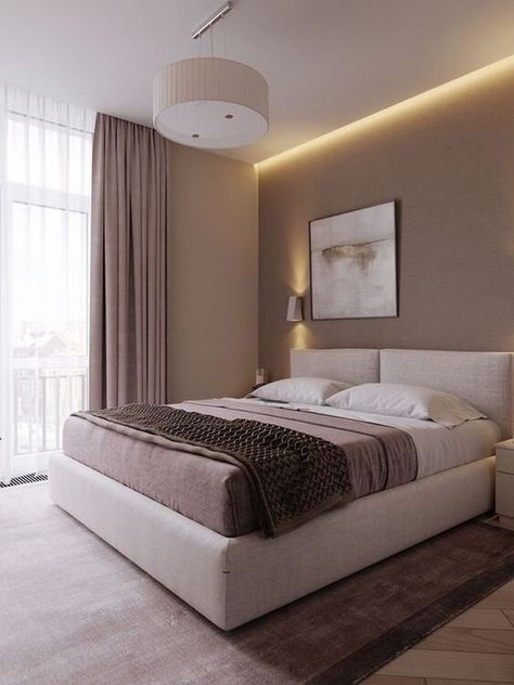 35 Creative Bedroom Mood Lighting Ideas and Designs — RenoGuide - Australian Renovation Ideas and Inspiration Bedroom Decor Master For Couples, Bilik Tidur Mewah, Interior Design Bedroom Small, Modern Bedroom Interior, Bilik Tidur, Luxury Bedroom Master, Bedroom Decor Design, Kiev Ukraine, Bedroom Bed Design