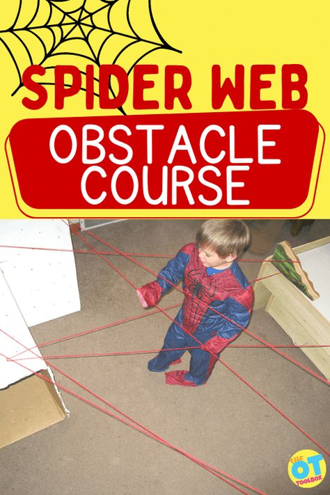 Spider Web Obstacle Course - The OT Toolbox Make A Spider Web, Transition Activities, Coordination Activities, Bilateral Coordination, Gross Motor Activity, Course Web, Sensory Diet, Motor Planning, Pattern Activities