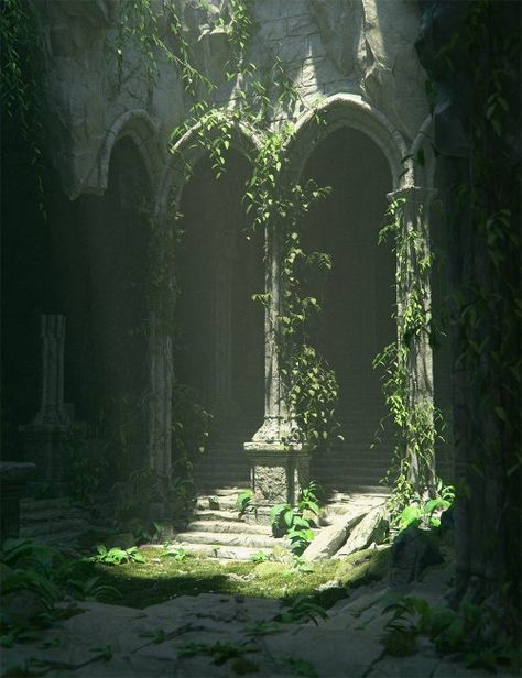 Ruined Temple, Daz Studio, Wallpapers Images, Fantasy Places, Arte Obscura, Fantasy Art Landscapes, Fantasy Concept Art, Wallpapers Backgrounds, Ancient Ruins