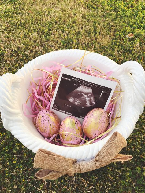 Big Sister Easter Announcement, Easter Sibling Announcement, Easter Birth Announcement, Pregnancy Easter Outfit, Easter Baby Reveal Ideas, Easter Maternity Photoshoot, Gender Reveal Ideas Easter, Easter Baby Gender Reveal, Easter Basket Pregnancy Announcement