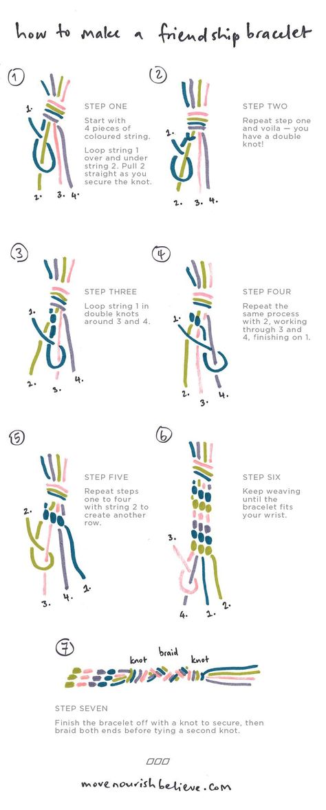 Friendship Bracelet Instructions Simple Friendship Bracelet Patterns Step By Step, Embroidery Friendship, Friendship Bracelet Instructions, Bracelets Friendship, Diy Bracelets Tutorials, Embroidery Bracelets, Friendship Bracelets Tutorial, Pulseras Diy, Diy Bracelets Easy