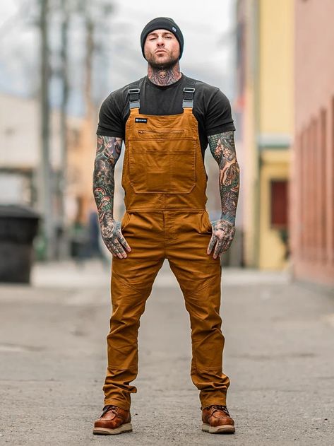 40yo Mens Fashion, Woodworking Outfit, Fisherman Overalls, Men Overalls Outfits, Mens Overalls Outfits, Lumberjack Outfit, Lumberjack Men, Fisherman Outfit, Modern Gentleman Style