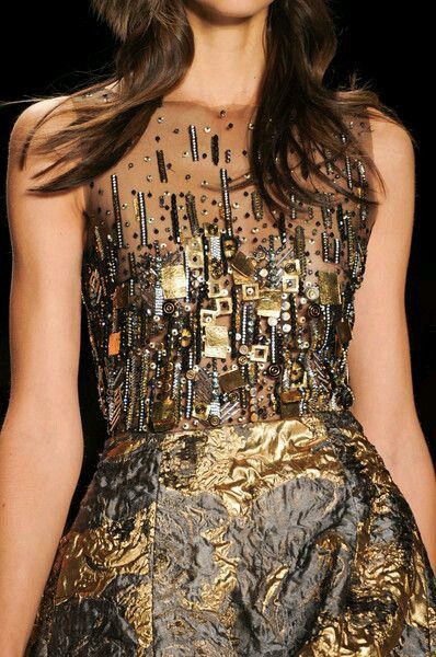 Klimt Inspired, New York Fall, Fall 2014, Badgley Mischka, Fashion Details, New York Fashion Week, New York Fashion, Runway Fashion, Fashion Art