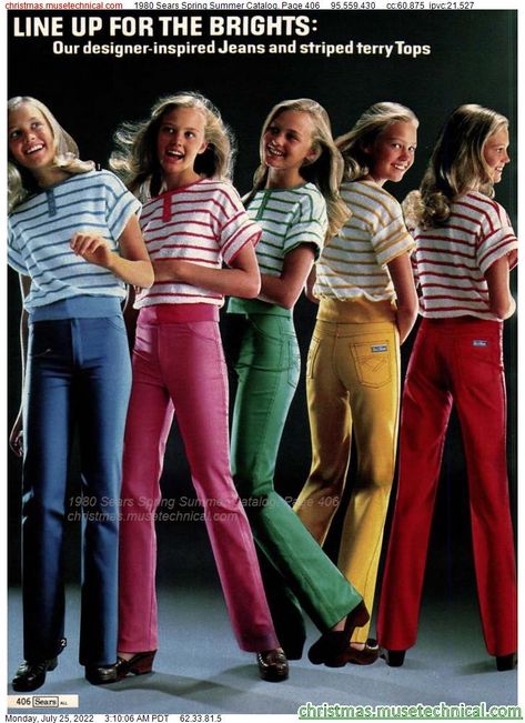 1980 Sears Spring Summer Catalog, Page 406 - Catalogs & Wishbooks Ghibli Girls, 1982 Fashion, 1980 Fashion, 1980’s Fashion, Decades Of Fashion, 80’s Fashion, 80s Outfit, Christmas Catalogs, Retro Mode