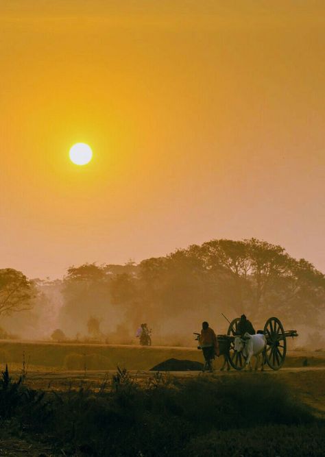 Sunrise at Rural area Maharastra Indian Rural Aesthetic, Pakistan Landscape Photography, Media Aesthetic, Amazing India, Rural India, Area Lighting, Beautiful Sites, Country Side, Hill Station