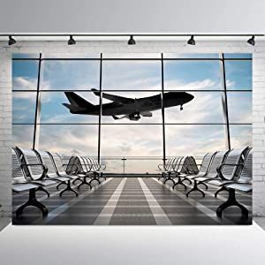 Amazon.com : RUINI Airport Terminal Backdrop Airplane Departure Airport Lounge Photography Backdrop 7x5FT : Electronics Travel Party Decorations, Airplane Decor, Airplane Photography, Airport Lounge, Airports Terminal, Studio Backgrounds, Plane Travel, Vinyl Backdrops, Travel Party