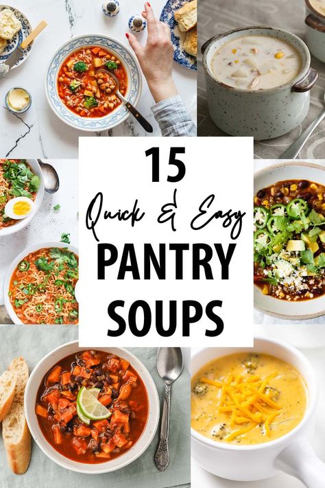 Pantry Soup, Fast Soup Recipes, Easy Homemade Soups, Easy Healthy Soup, Quick Soup Recipes, Simple Family Meals, Quick Soup, Quick And Easy Soup, Spicy Soup