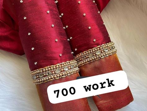 1000 Rupees Aari Work Blouse, Stone Work Blouse, Blouse Works, Aari Design, Boat Neck Blouse Design, Latest Blouse Designs Pattern, Aari Blouse, Backless Blouse Designs, Latest Model Blouse Designs