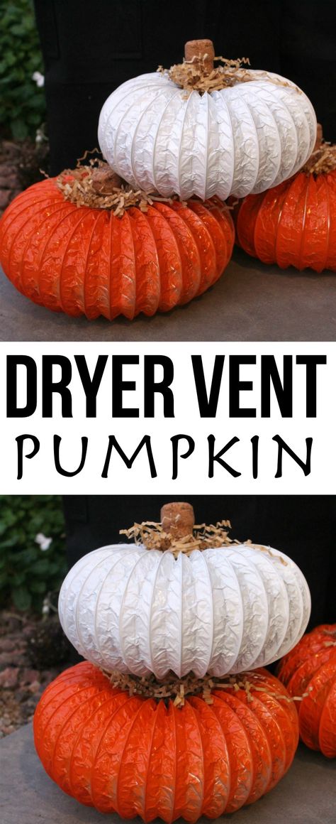 Cream Face Mask, Dryer Hose, Dryer Vent Hose, Decorative Pumpkin, Pumpkin Diy, Fall Decor Diy Crafts, How To Make Pumpkin, Autumn Display, Dryer Vent