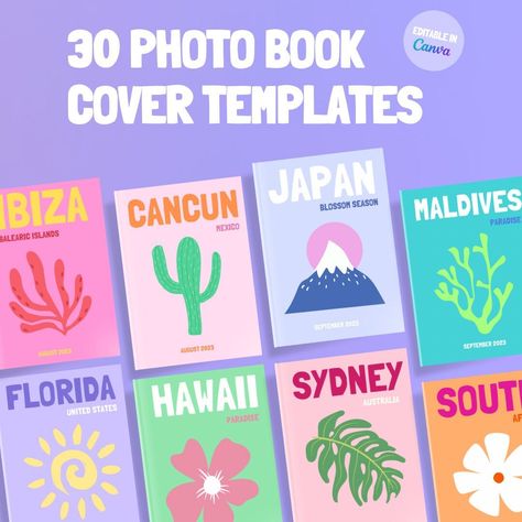 Photobook Cover, Relatable Images, Travel Photo Book, Travel Photobook, Photo Book Cover, Photo Book Template, Colour Themes, Book Cover Template, Cover Templates