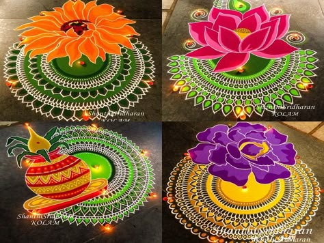 Shanthi Sridharan Rangoli, Dipawali Rangoli Design, Simple Rangoli Designs For Diwali, Easy And Simple Rangoli Designs, Rangoli Designs For Diwali, Rangoli Designs For Competition, Simple Rangoli Designs, Rangoli Designs Simple Diwali, Rangoli Simple