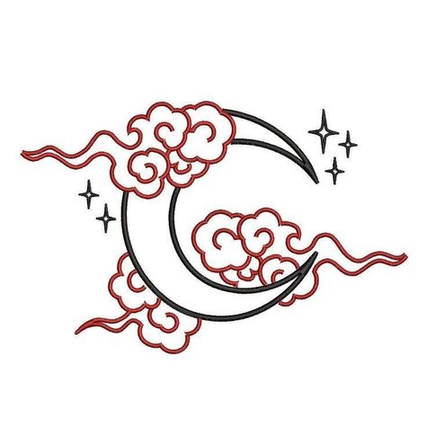 Moon Designs Drawing, Free Pes Files, Cool Symbols Design, Cute Art Doodles, Small Moon Tattoo Designs, Embroidery Outline Designs, Small Easy Tattoos, Crescent Moon Tattoo Design, Simple Cute Designs