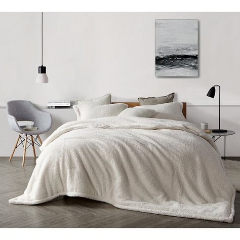 Coma Inducer The Napper Comforter Set by Byourbed | Hayneedle White Comforter Bedroom, College Comforter, Oversized King Comforter, Dorm Comforters, Fluffy Comforter, College Bedding, Bedding Quilt, Modern Bedding, Jet Stream