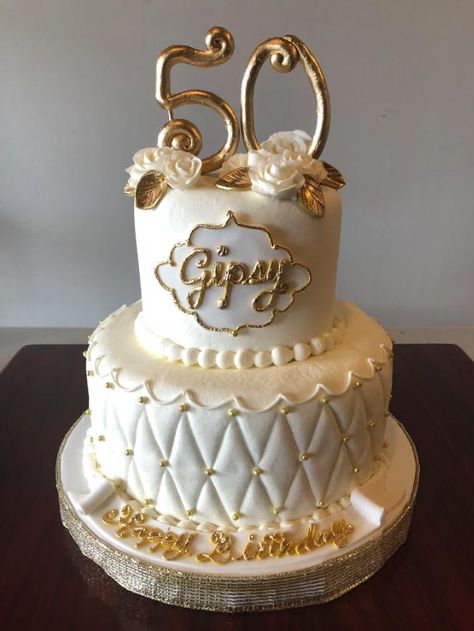 50th Golden Birthday Cake For Women, Birthday Cake For Mom Mothers Elegant, Golden Birthday Cake For Women, 50th Birthday Cakes For Women Elegant, 50 Birthday Cake Ideas For Women, 50 Years Birthday Cake, Golden 50th Birthday, Happy Birthday Cakes For Women, Happy 50th Birthday Cake