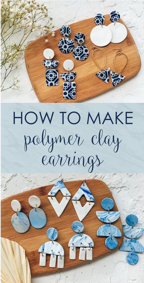 Follow my how to guide if you've ever wanted to make your own polymer clay earrings! I promise they're easier than you think! How To Make Earrings For Beginners Clay, How To Start Making Clay Earrings, Homemade Polymer Clay Earrings, Making Earrings With Clay, How To Start A Clay Earring Business, Unique Diy Earrings, Easy Clay Earrings For Beginners, Best Selling Polymer Clay Earrings, How To Make Clay Earrings For Beginners